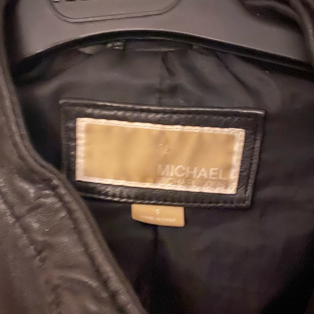Michael Kors black leather jacket - Picture 2 of 4